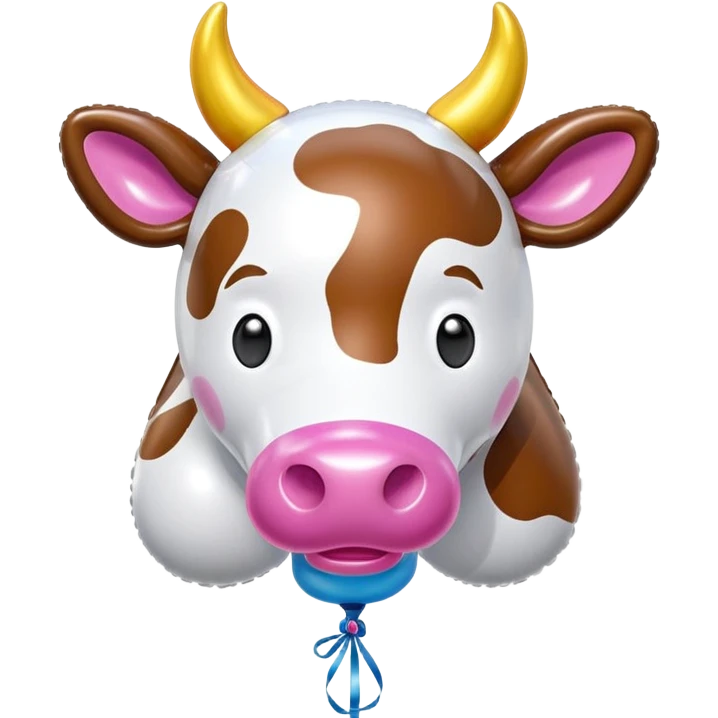   jeff koons kawaii cow balloon sculpture  emoji