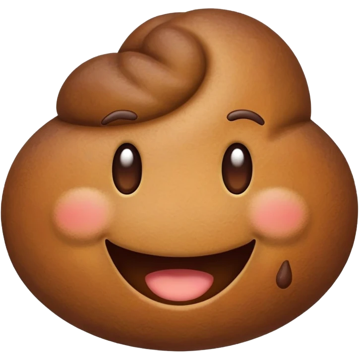 poop emoji with smiling face emoji