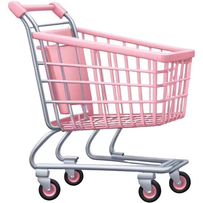 Pale pink empty shopping cart emoji