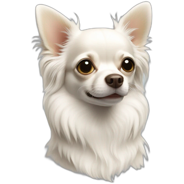 chihuahua longcoat white emoji