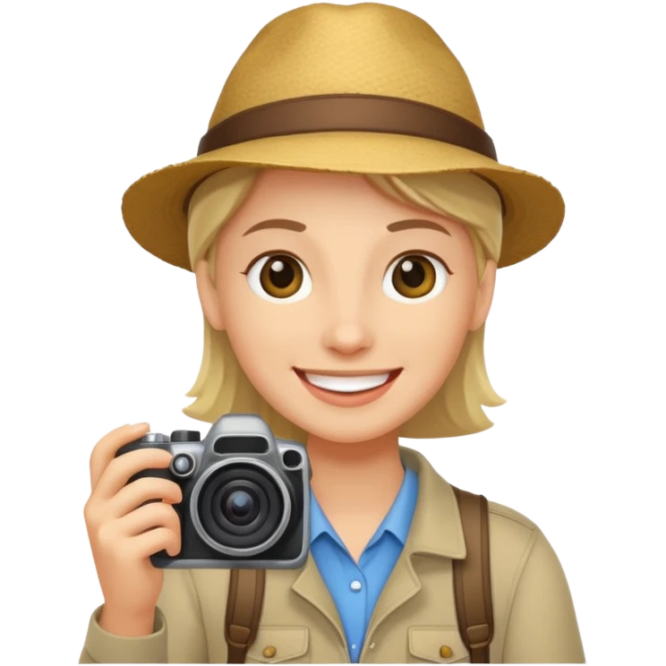 tourist with camera emoji