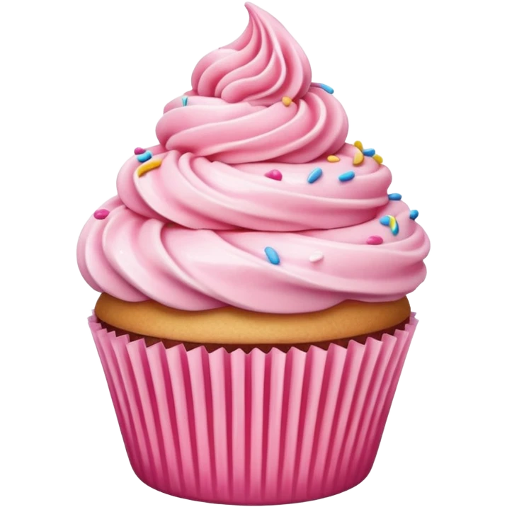 Cupcake with pink icing emoji
