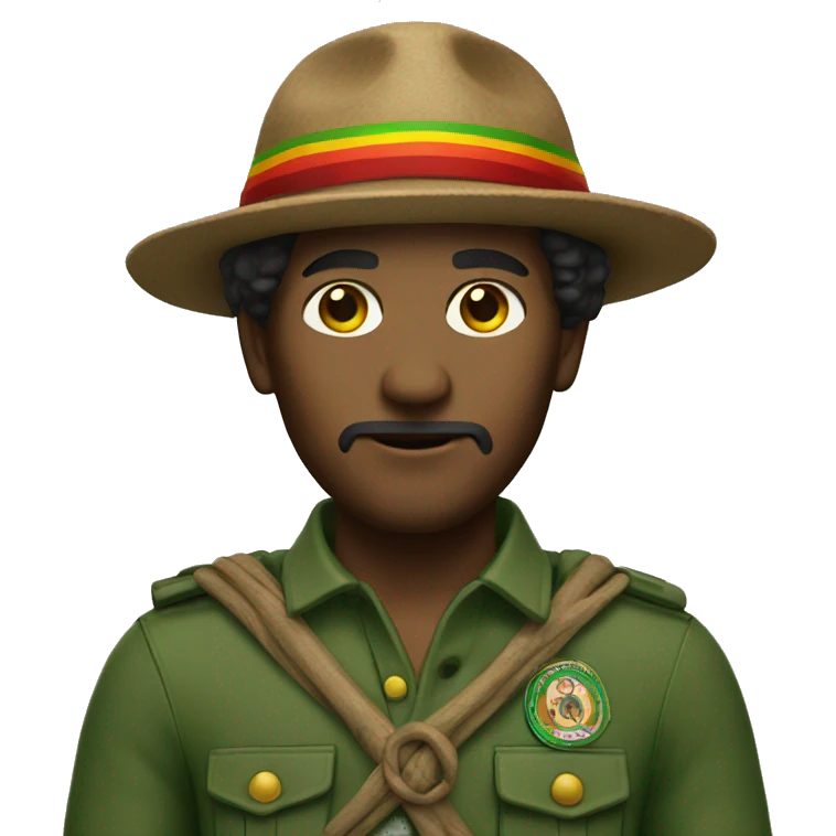 Homme rasta scout emoji