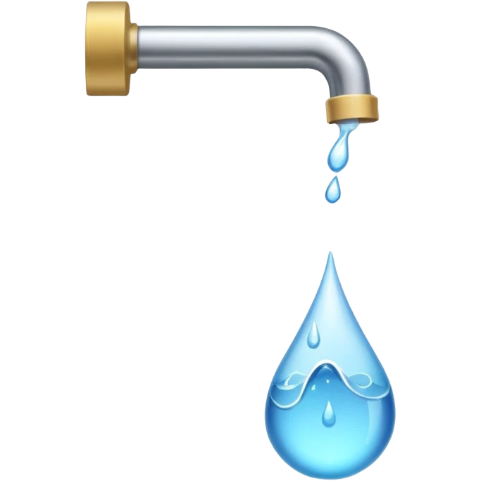 water flows from the tap emoji