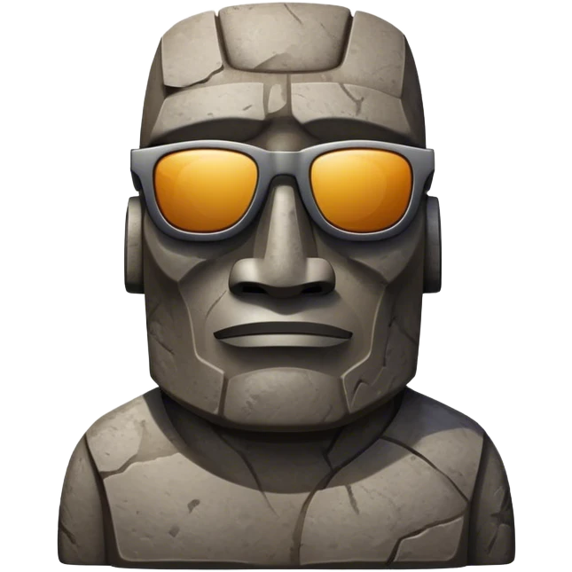 moai with sunglasses on emoji
