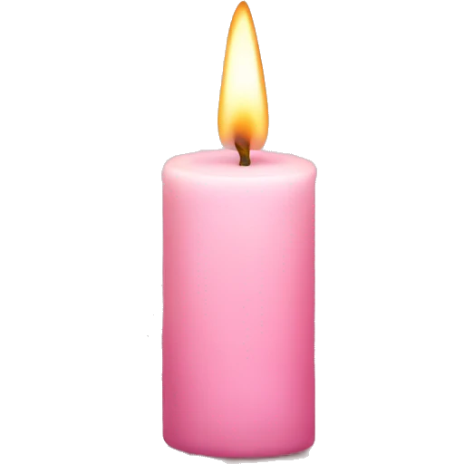 light pink candle emoji