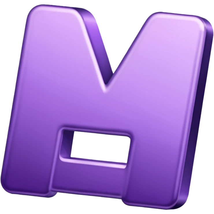 purple letters emoji