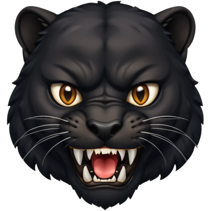 cara de una pantera enojada animal emoji