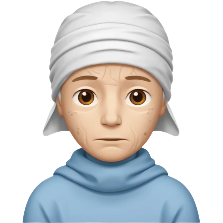 A person with headaches and a cold pack on the head emoji
