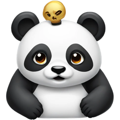 panda with siren on head emoji