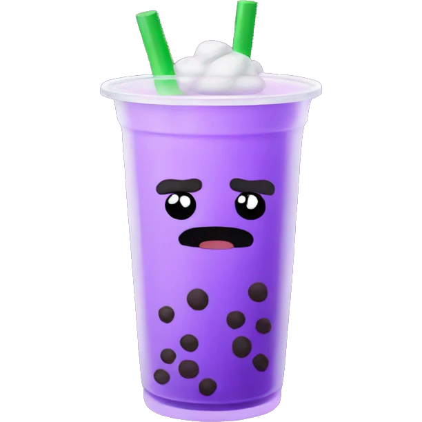 Purple boba tea  emoji