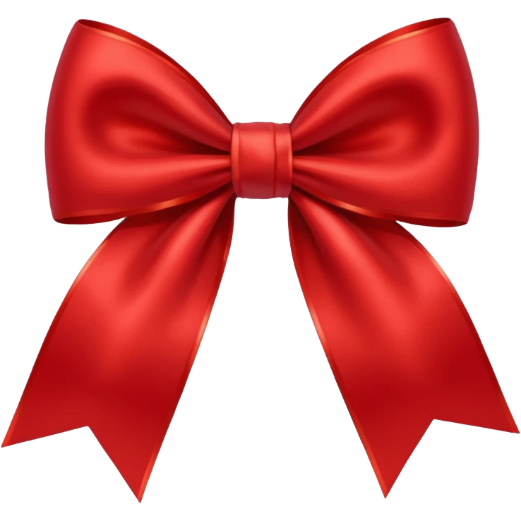 Christmas red bow emoji