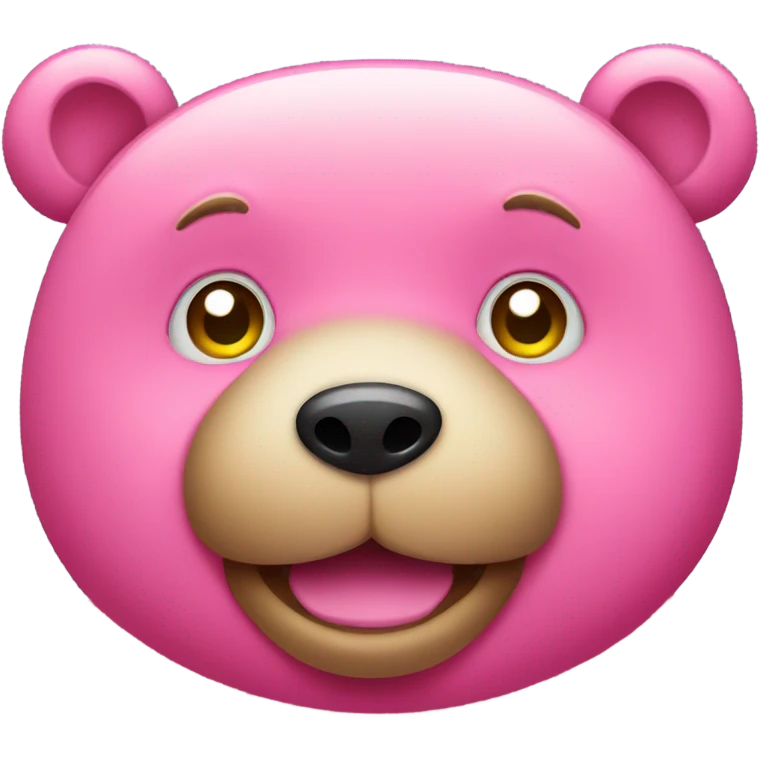 Pink sparkly fat bear  emoji