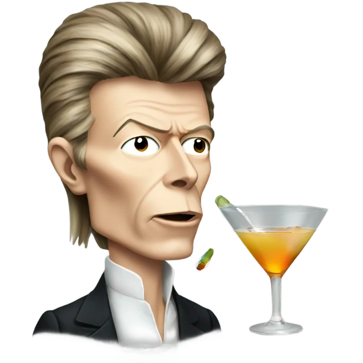 David Bowie drinking a martini  emoji