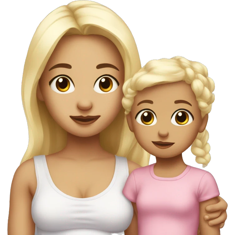 Baby and big sister blond  emoji