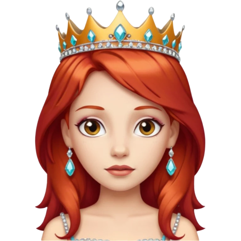 Sexy red hair princess emoji