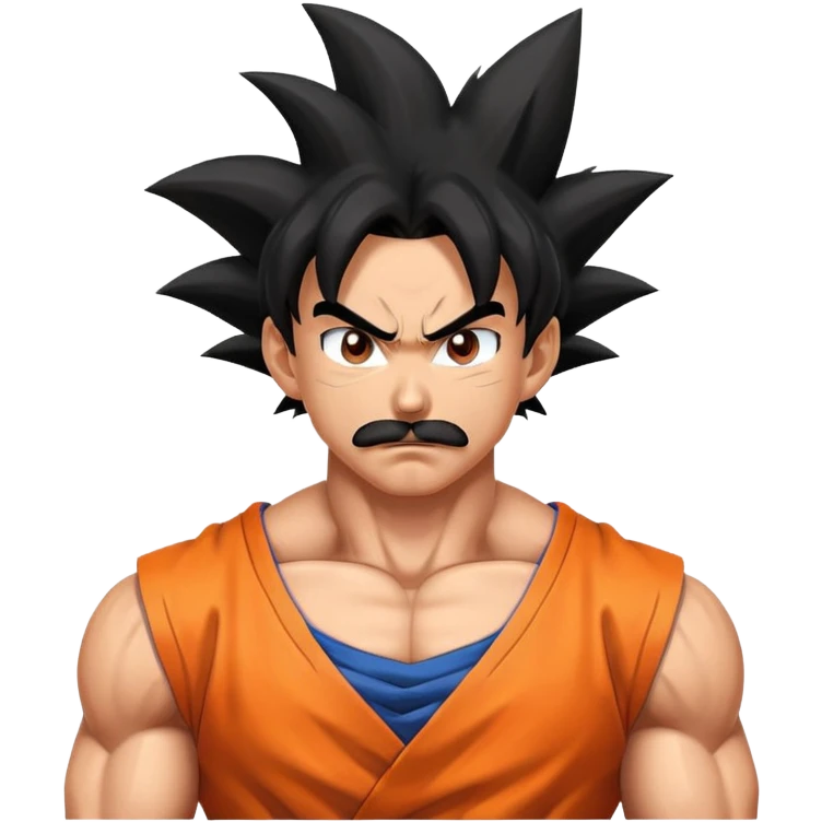 Goku with mustache  emoji