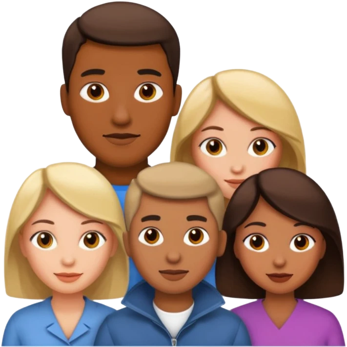 one guy and 4 girls emoji