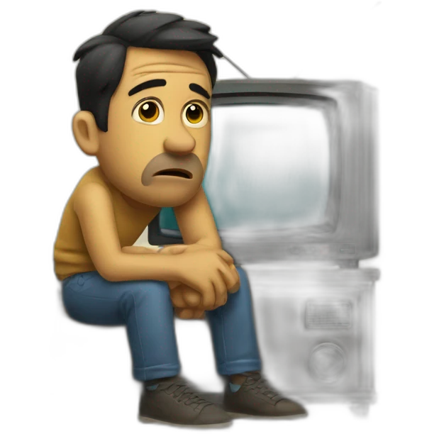 Bored TV emoji