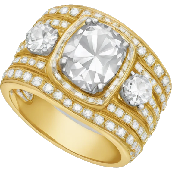 Bague or et diamants  emoji