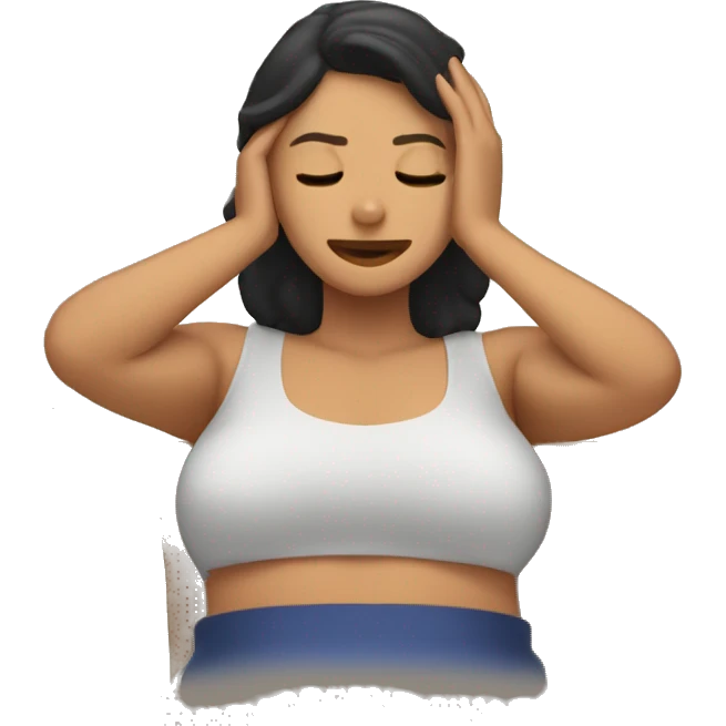 Mujer morena durmiendo  emoji