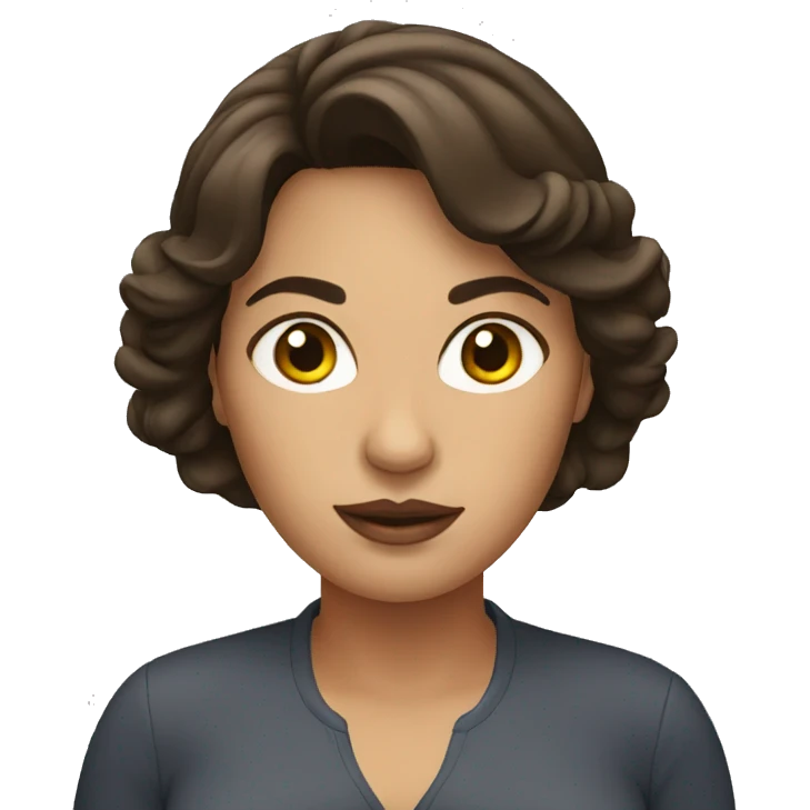 heavy brunette woman emoji
