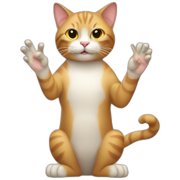 Cat with hands emoji