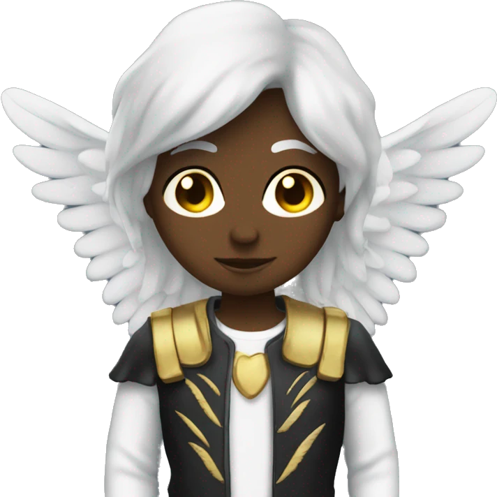 black winged angel emoji
