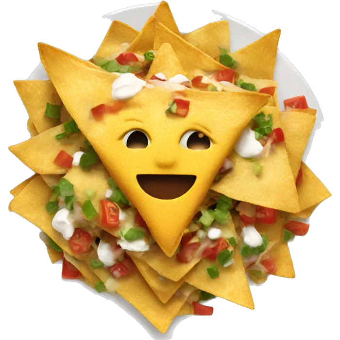 Supreme Nachos on a plate emoji