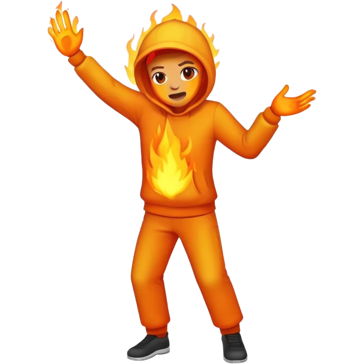 Fire dabbing emoji