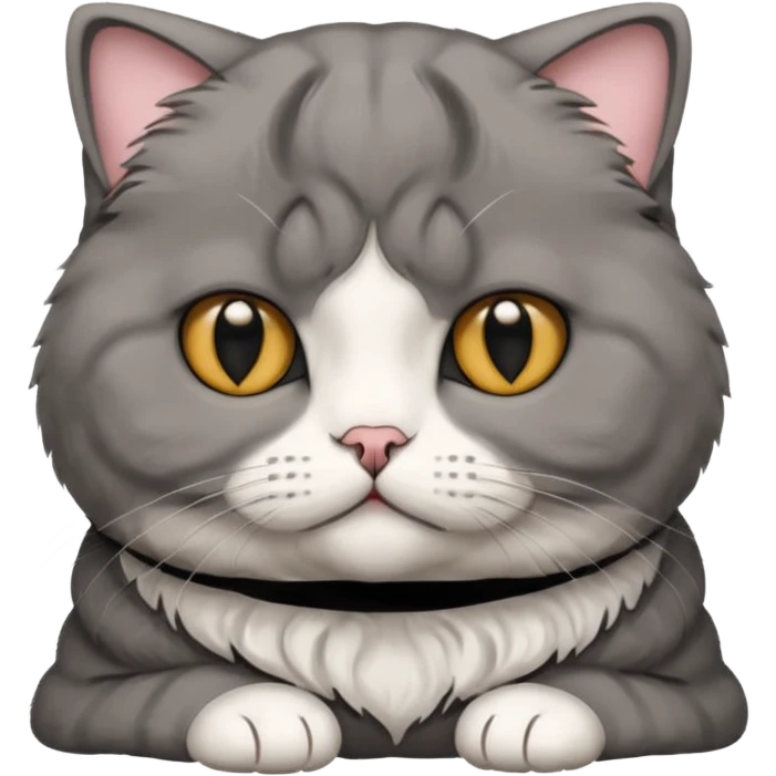 scottish fold cat grey emoji