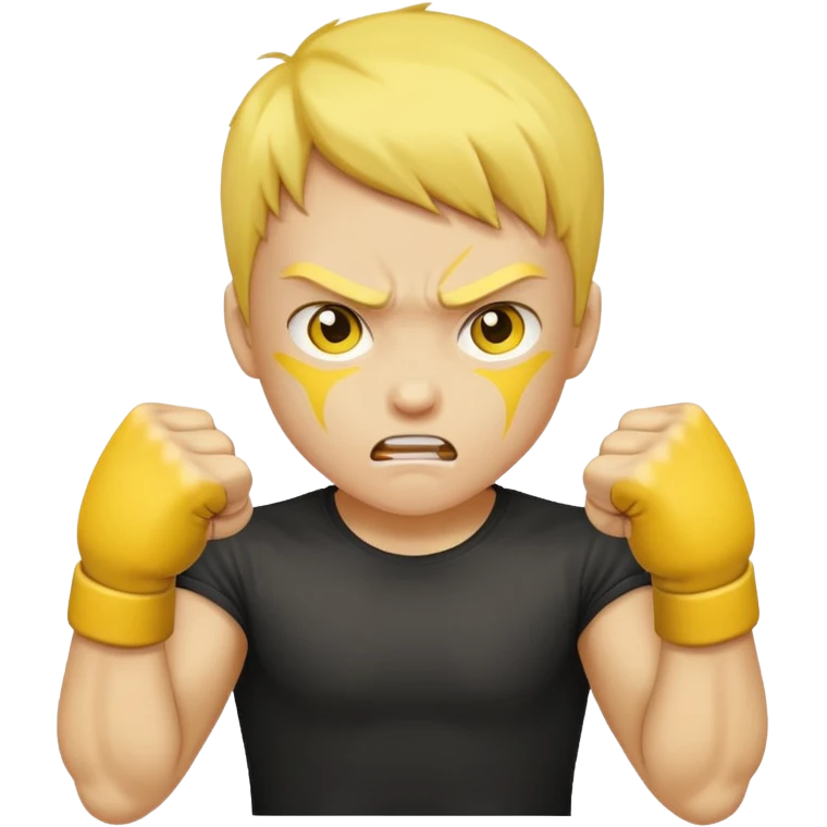 fight, yellow skin emoji