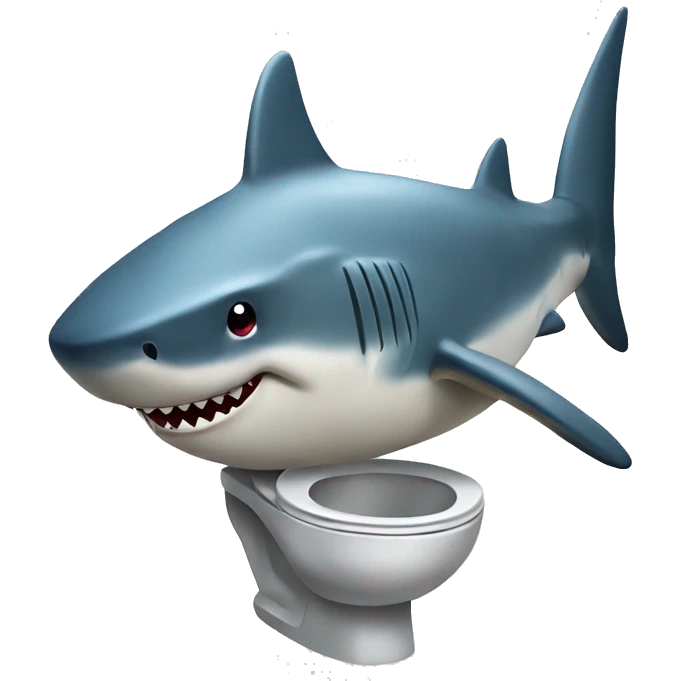 a shark killig a toilet emoji