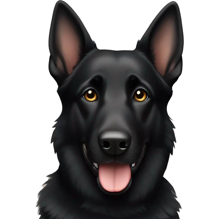 Black German shepherd  emoji