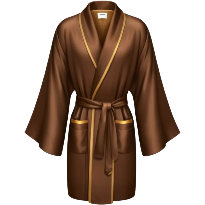 espresso colored silk robe emoji