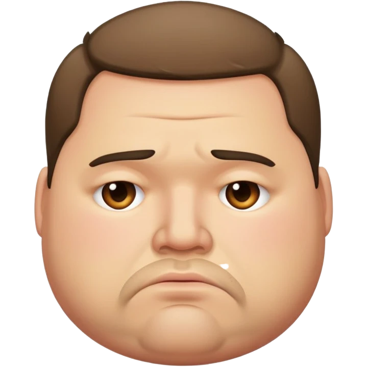 یک مرد خیکی و غمناک emoji