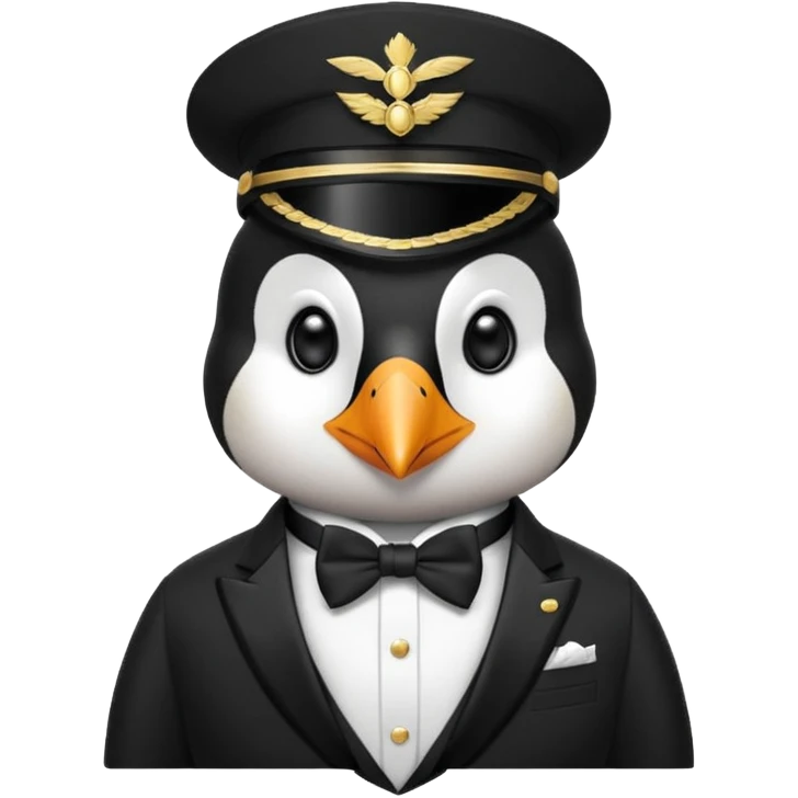 classy penguin soldier emoji