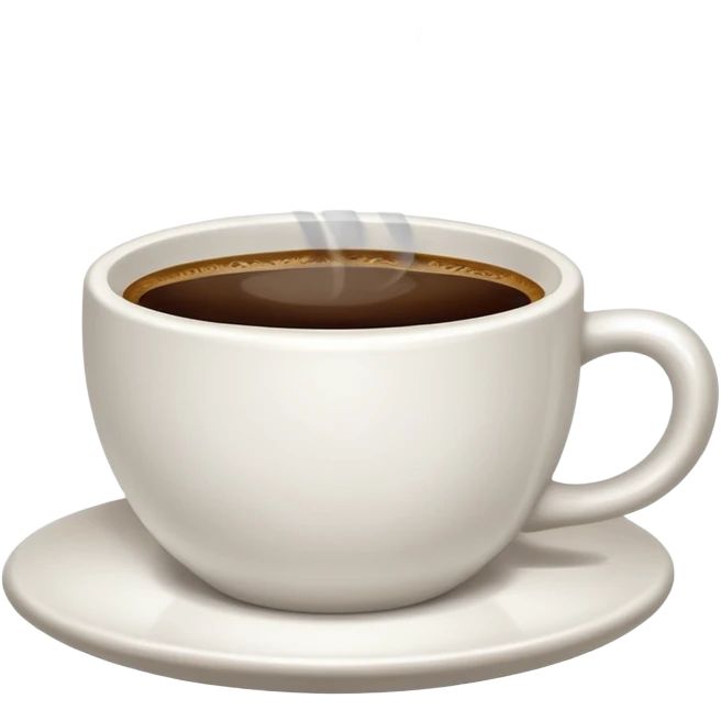 plain Coffee without Saucer, white Cup, no saucer. emoji