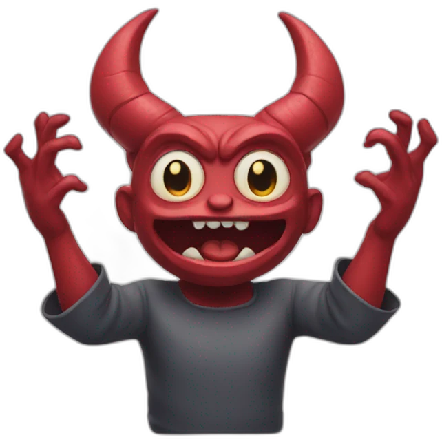 Demon with hands out emoji