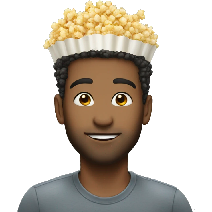 popcorn on my head emoji