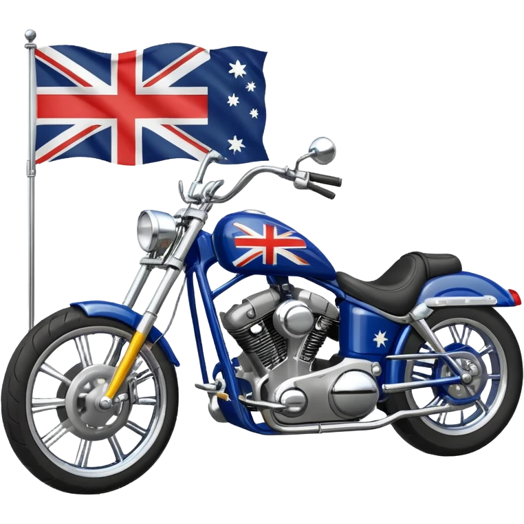 chopper motorcycle australian flag emoji