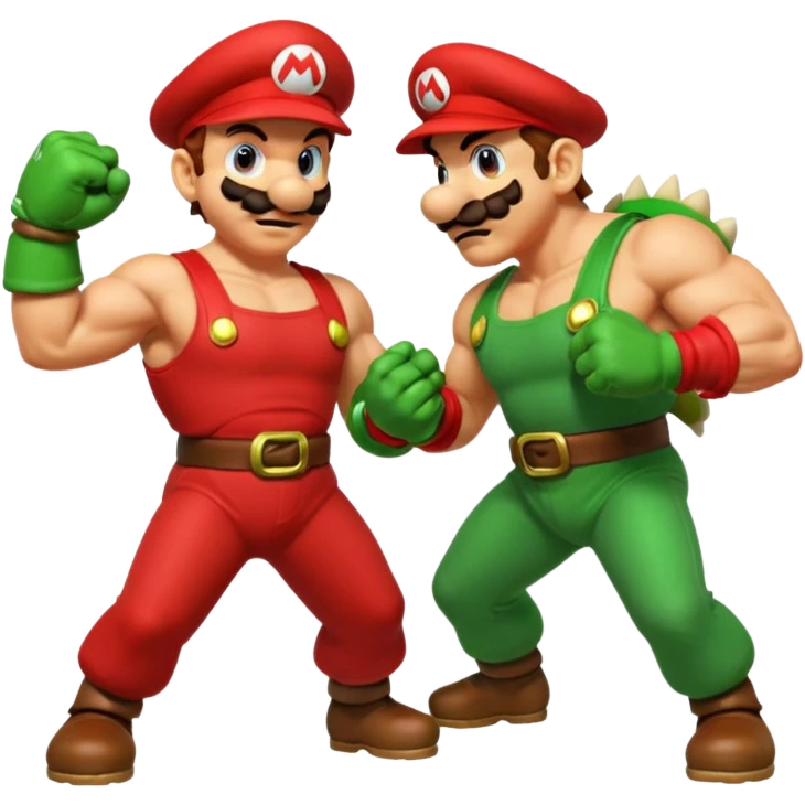 Mario and Luigi fitting bowser emoji