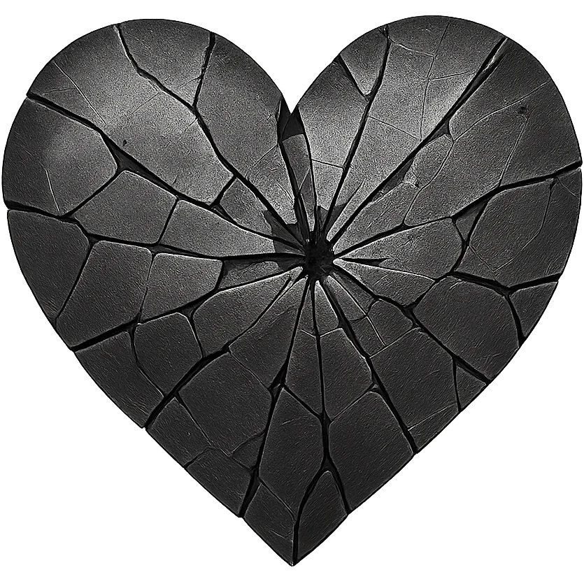 heart with a shattered glass effect emoji