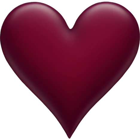burgundy heart  emoji