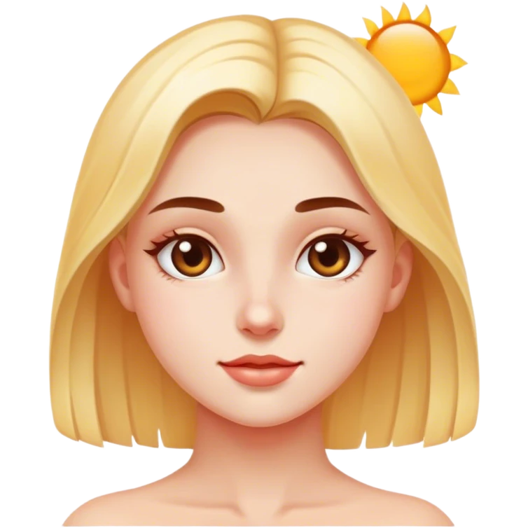 pretty girl in sunlight emoji
