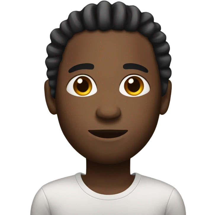 Black man with short ombré dreads  emoji