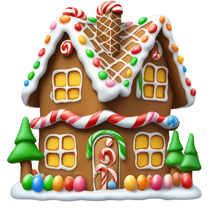 gingerbread house emoji
