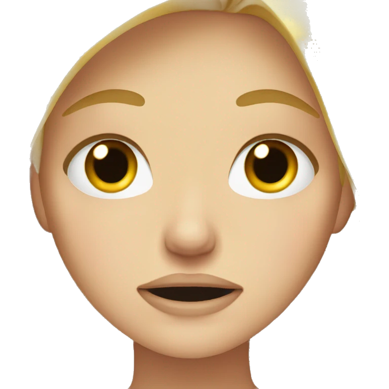 Blonde white girl crying emoji
