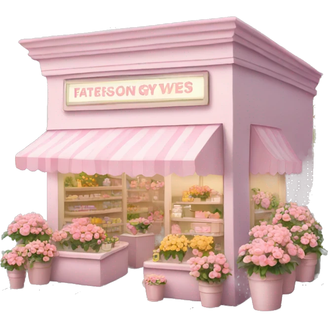soft pink flower shop emoji