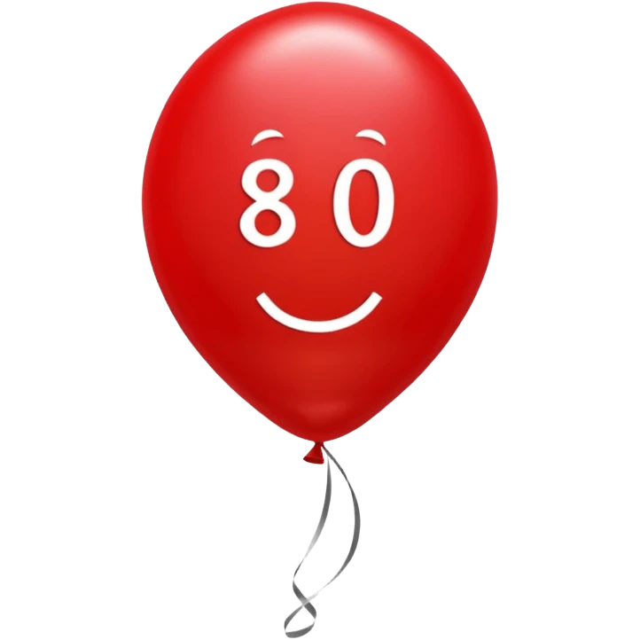 80 birthday balloon emoji